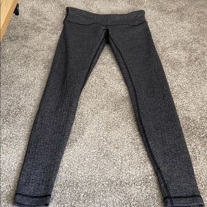 Lululemon leggings heavy tweed material size 6